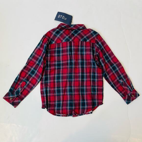 NWT Me & Henry 5/6Y Red & Blue Plaid Atwood Shirt - Picture 4 of 5